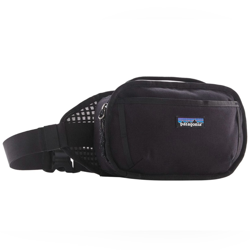 Patagonia Fieldsmith Black Belt Bag with Adjustable Strap and Breathable Design